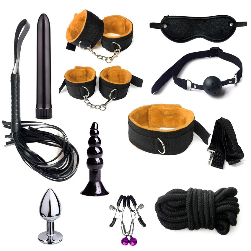 Bondage Restraints Kit Collections For Women Men Couple Sex BDSM Cosplay Bed Lover Fetish Kit