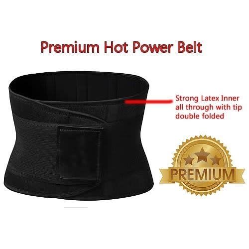 Premium Hot Power Fitness Belt - Black