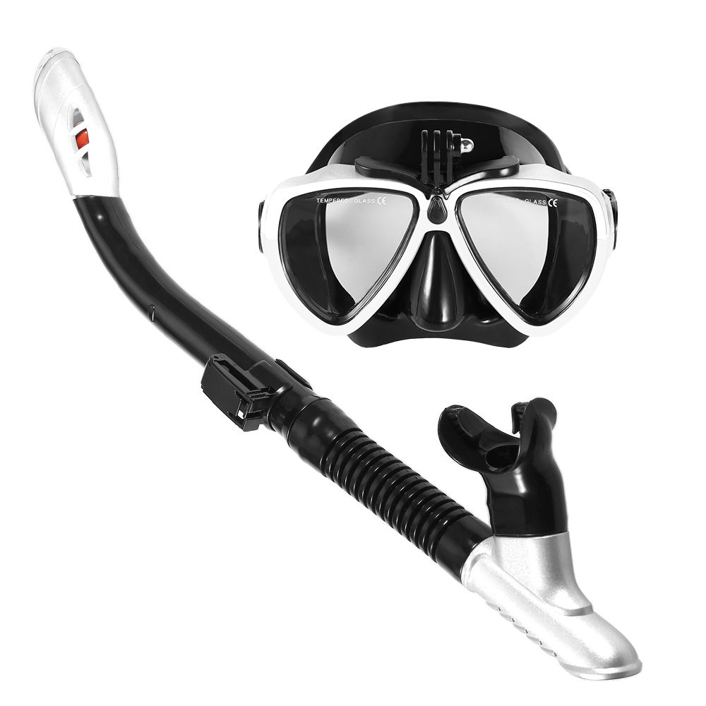 Snorkeling Mask Snorkel Set Anti-fog Swimming Diving Goggles
