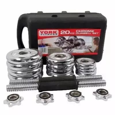 Bodyfit Adjustable Chrome Dumbbell - 20kg