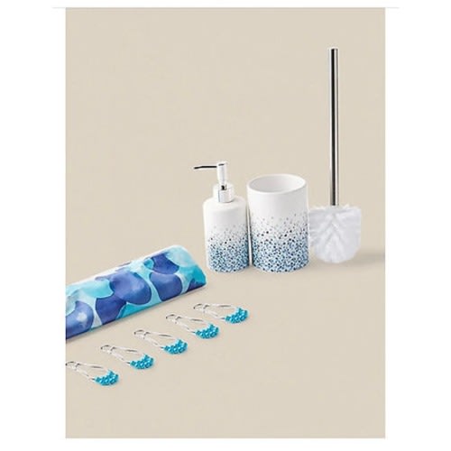 Bathroom Gift Set 15-piece, Blue Confetti