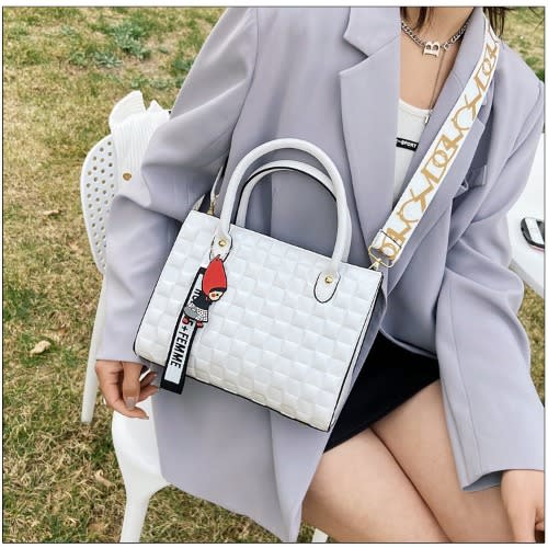 Premium Quality  Ladies Crossbody Hand Bag- White