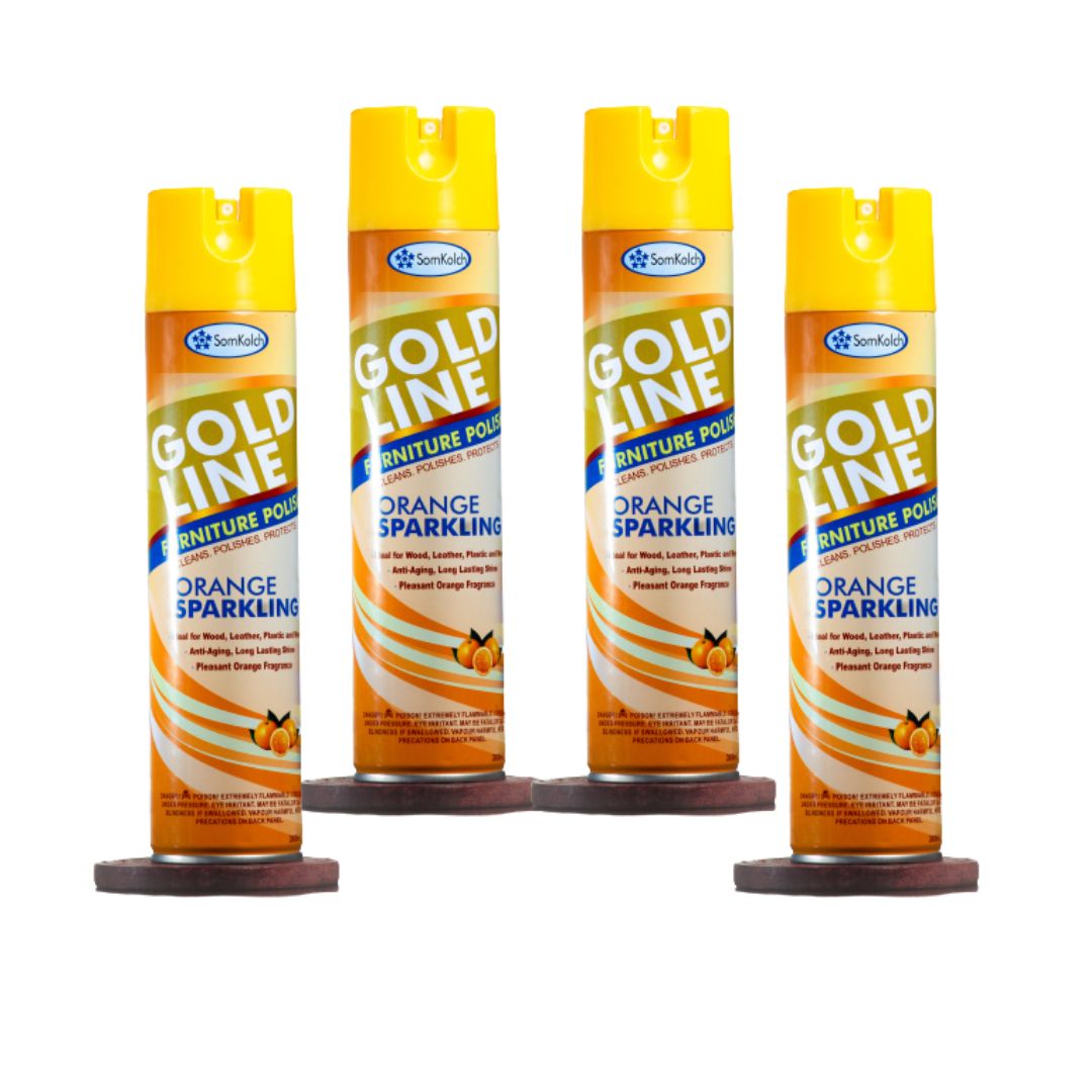 GoldLine Furniture Polish 300ml (4pcs) - Orange Sparkling