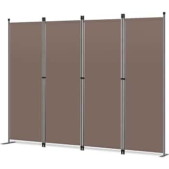 Angel Living Foldable Room Divider 4 Panels Freestanding Screen Wall Room Divider 224x165cm
