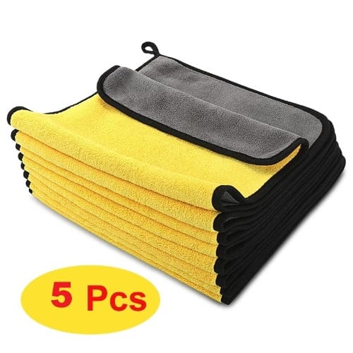 Soft Thick Microfiber Towels For Car And Home Use - 5pieces