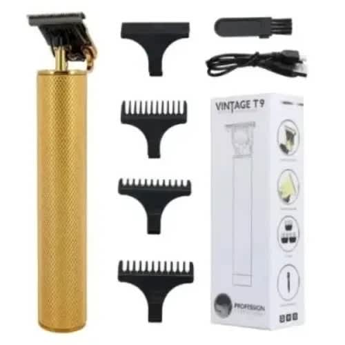 T9 Rechargeable Hair Trimmer Clipper - Gold - Built-in Charging