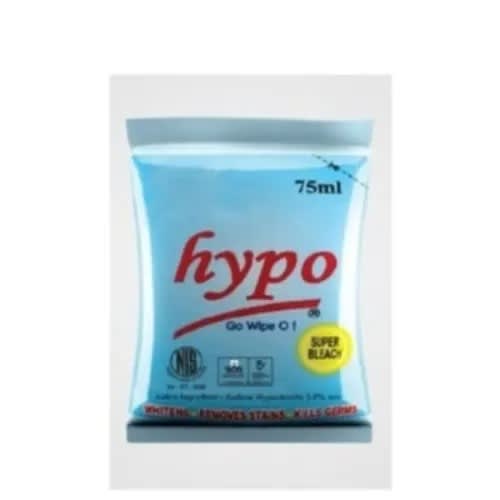 Hypo Bleach Sachets - 75ml X 77 Pieces - 1 Carton