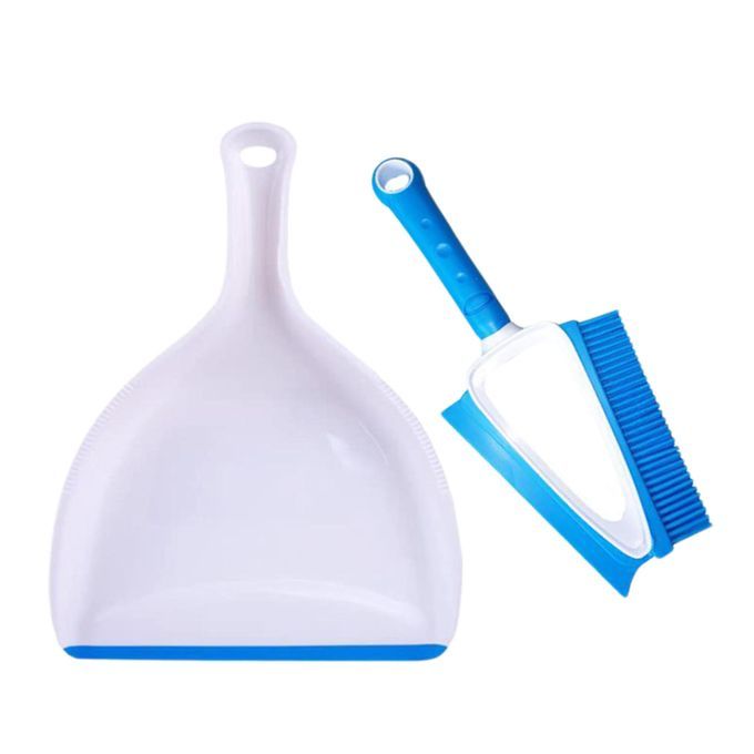 Broom & Dustpan Set Dust Pan And Brush Couch Carpet Scraper Pet Hair