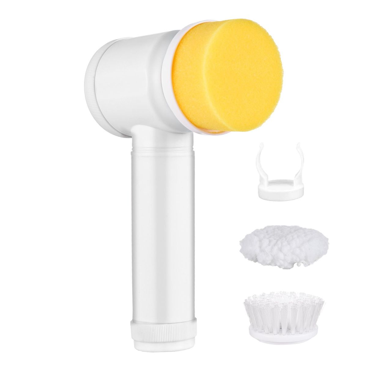 Electric Spin Scrubber Handheld Electric Cleaning Brush with 3 Brush Heads and 1 Hook AA Battery Powered Cleaning Tools for Kitchen Bathroom Wall Window Floor