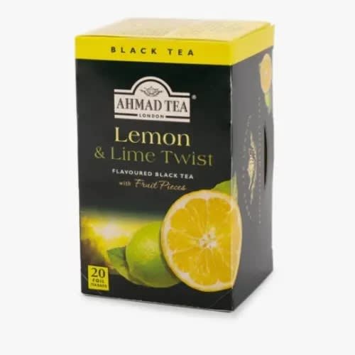 Ahmad Tea Lemon & Lime Twist Flavoured Black Tea- 20 Tea Bags
