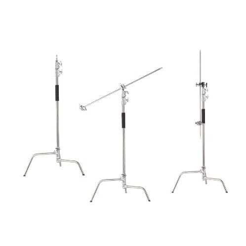 Heavyduty Stainless Steel Backdrop Light Turtle Base C-stand + Hold Arm Grip Head