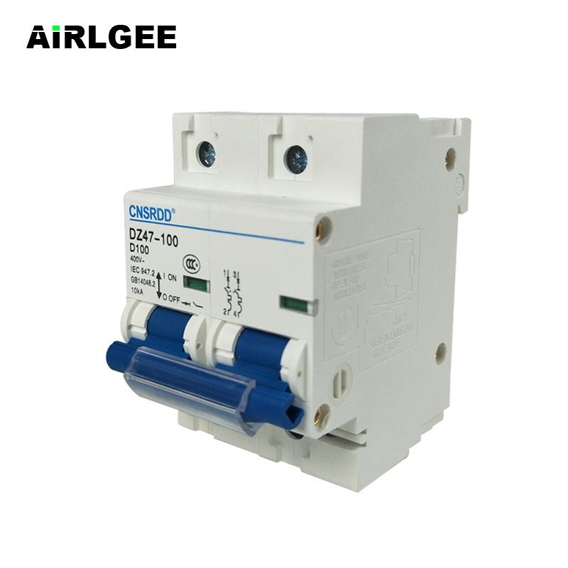 400V 80A MCB Pole 63A DZ47-D100 Miniature 100A AC Double