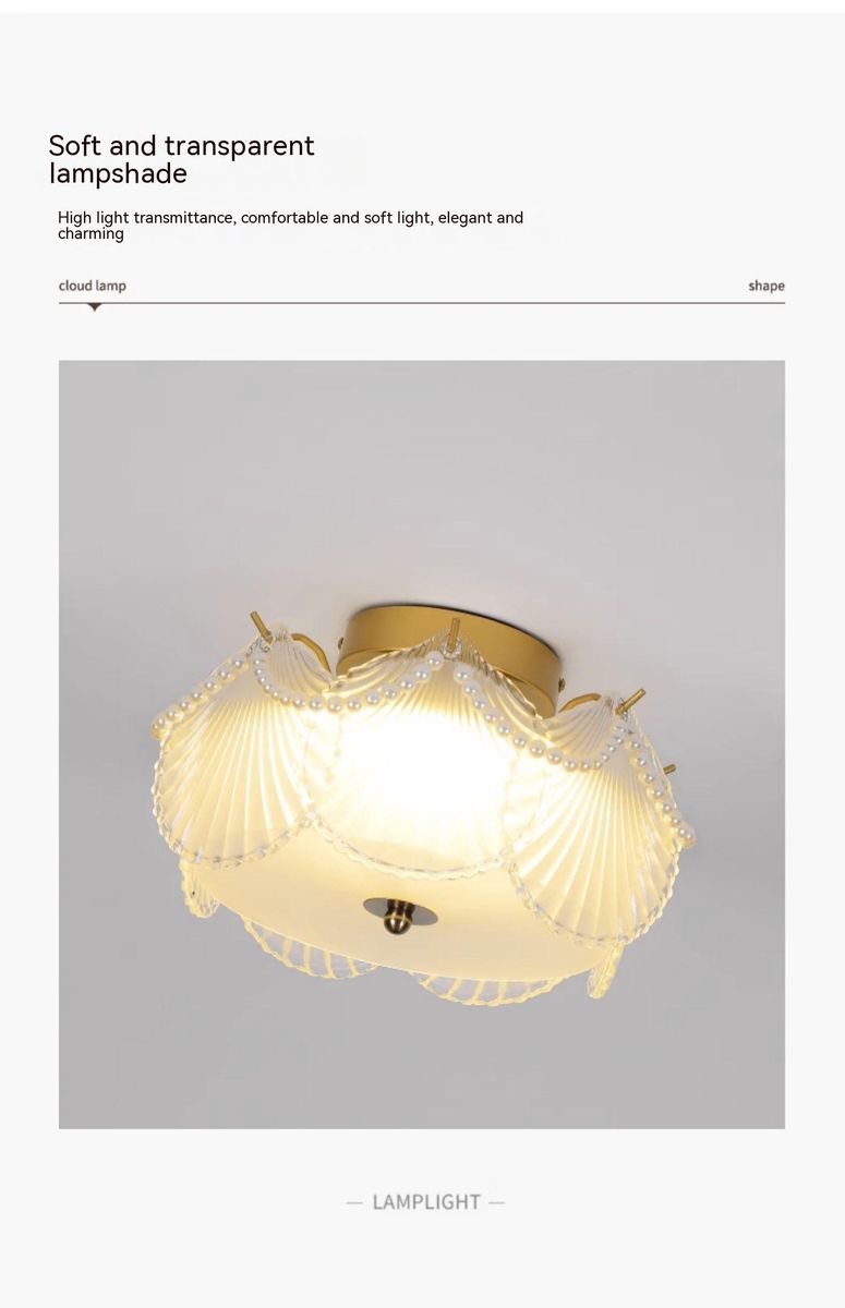 Modern Minimalist Balcony Crystal Ceiling Lamp