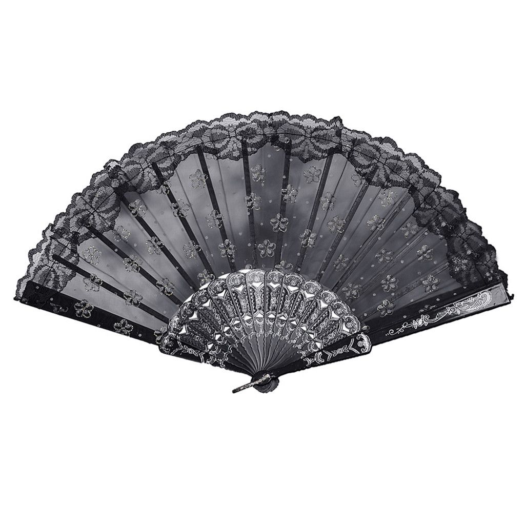 Fan Hand Fan Wedding Folding Silk G614 Party Flower Hand Chinese Dance Style Summer Folding Held Held Best Lace Flower Vintage