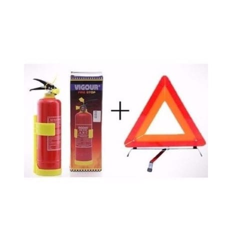 1kg Fire Extinguisher With Free Gift Of C-caution Sign.