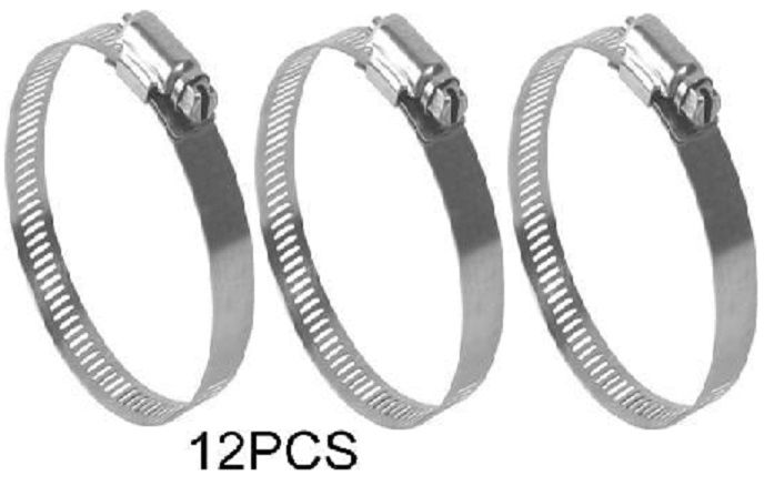 Stainless Steel Hose Clamp Clip 57-76 (12Pieces)