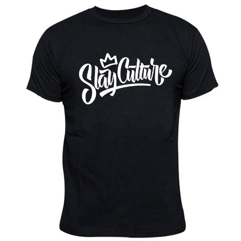 Slay Culture Print Tshirt - Black