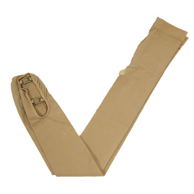 Stretchy Figure Skating Over The Boot Tights Leggings With Crystal L