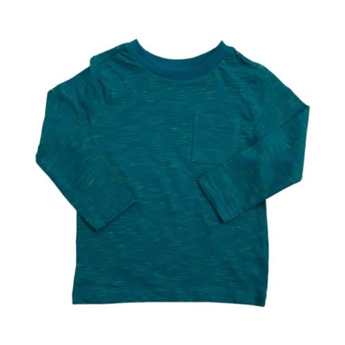 Boys Plain Long Sleeve Teal Tees