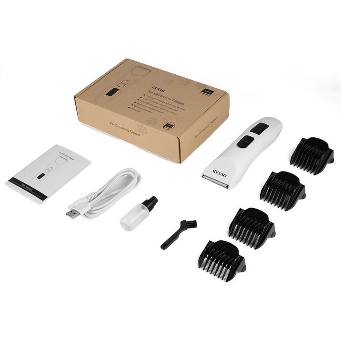 OUTAD Low Noise Rechargeable Cordless Pet Dogs Cats Electric Grooming Clippers