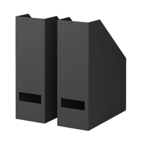 2-Piece of Tjena Magazine File Rack - Black
