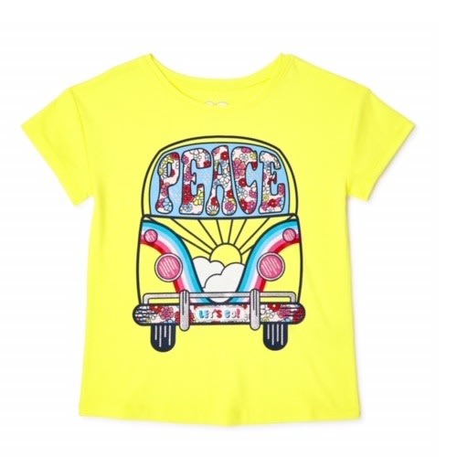 365 Kids  Girls Hippie Van Short Sleeve T-shirt
