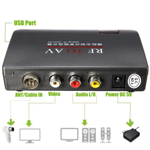 Portable Signal Receiver Rf To Av Converter