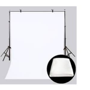 White Screen Backdrop Camera Background - 10''x5''