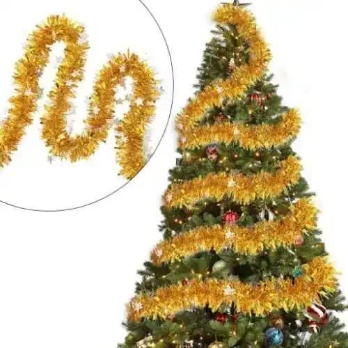 Tinsel For Christmas Decorations -12pcs - Gold Use