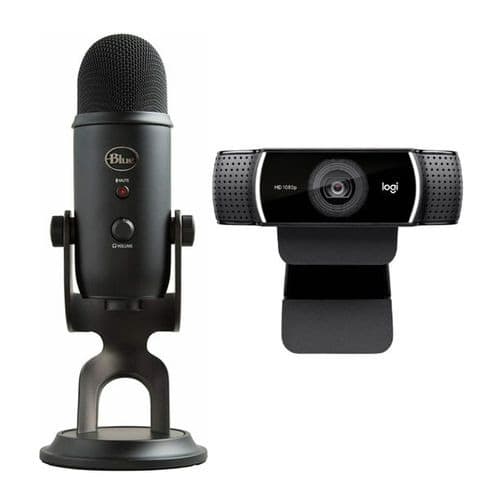 Yeti Usb Microphone + Logitech C922 Pro Webcam Streamer Pack