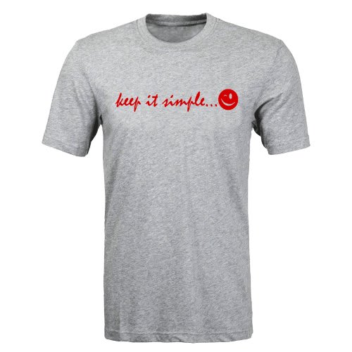 Keep It Simple Print T-Shirt - Grey
