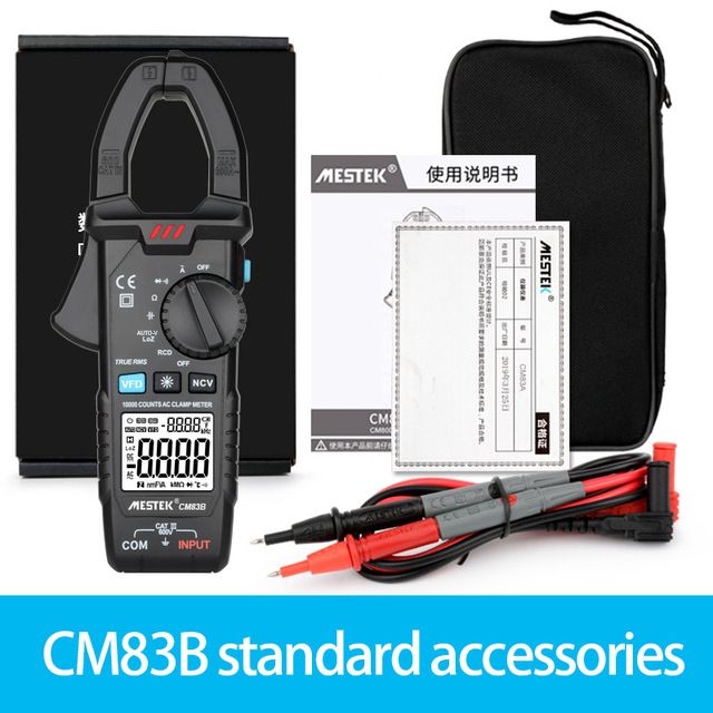 Mestek Digital Clamp Meter 600a Ac Dc Current Earth Clamp