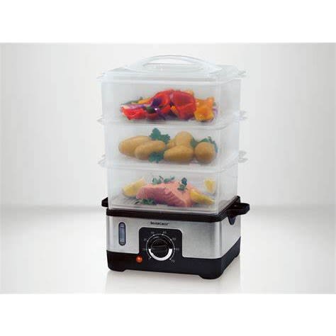 Steamer With 3 Counters - 75 minute Timer - 950w