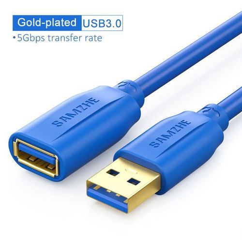 SAMZHE USB 3.0/2.0 Extension Cable Flat Extend Cable AM/AF