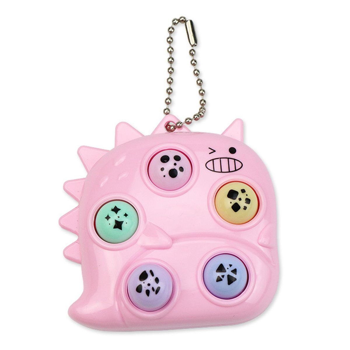 Game Console Keyring Whack-a-mole Keychain Pendant Toy Pink