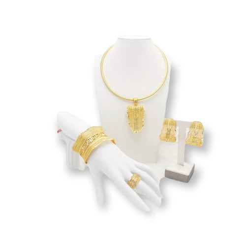 Trendy Jewelry Set -  Gold