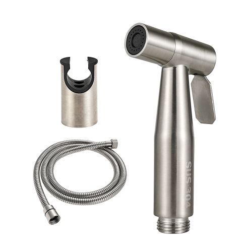 Handheld Toilet Bidet Faucet Stainless Steel Hand Bidet Sprayers Brushed Water Gun Spray Gun For Shower Bathroom Ing Tools