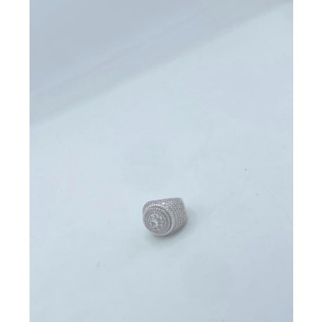 Ski Round Iced Men's Luxury Ring