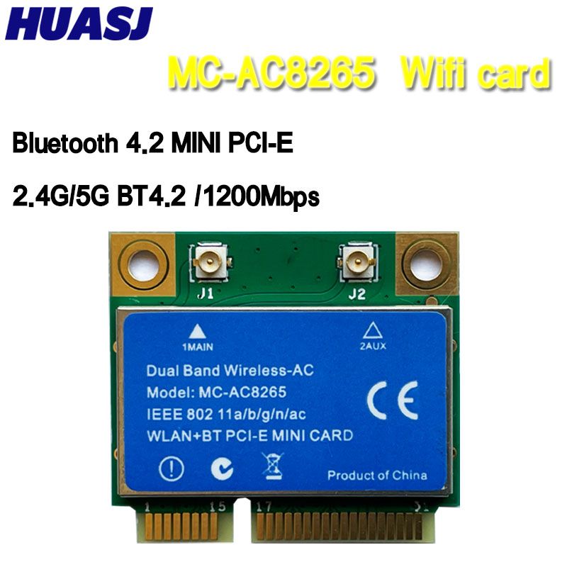 HUASJ New Dual Band Wireless-AC 8265 Intel 8265HMW 2.4G