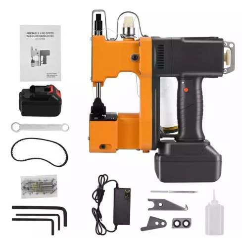 Portable Battery Operated Bag Closing Sack Closer Machine