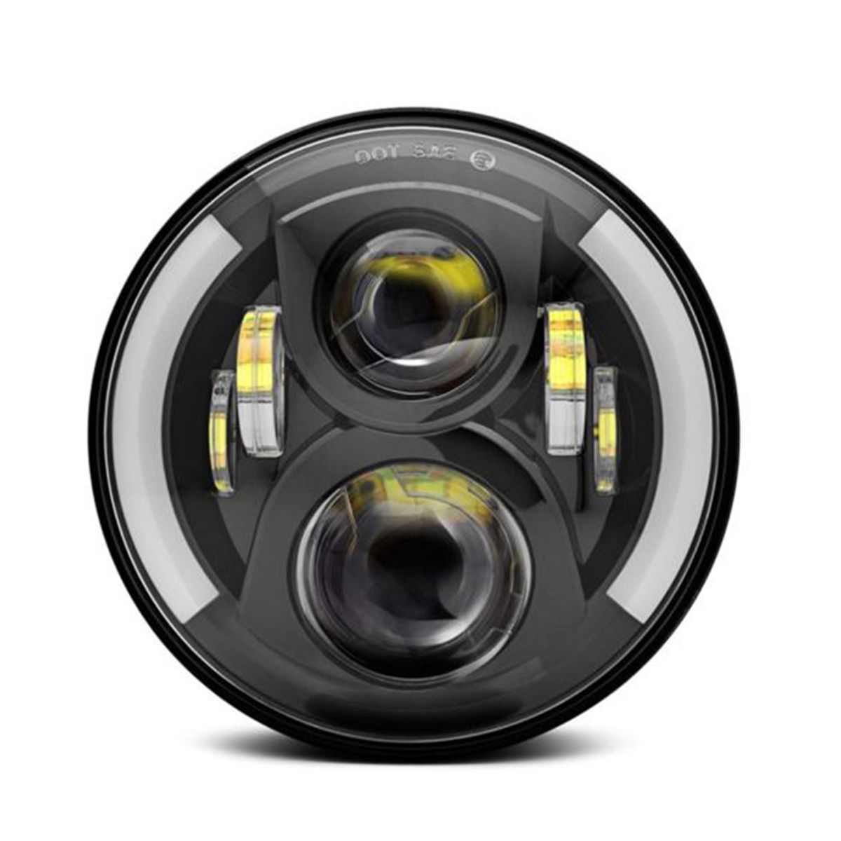 12V/24V Motorcycle LED Headlight Round Retro Turn Signal