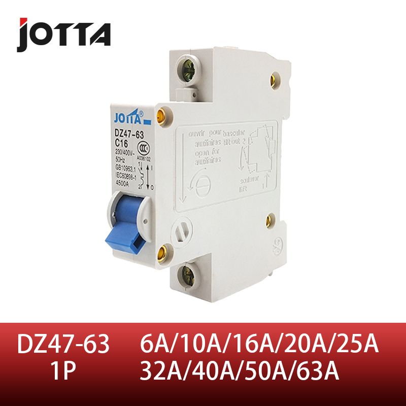 DZ47-63 C45N 1 Pole 6A 10A 16A 20A 25A 32A 40A 50A 63A Type