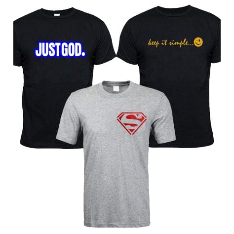 Simple T-shirt Bundle (3-in-1) - Grey & Black