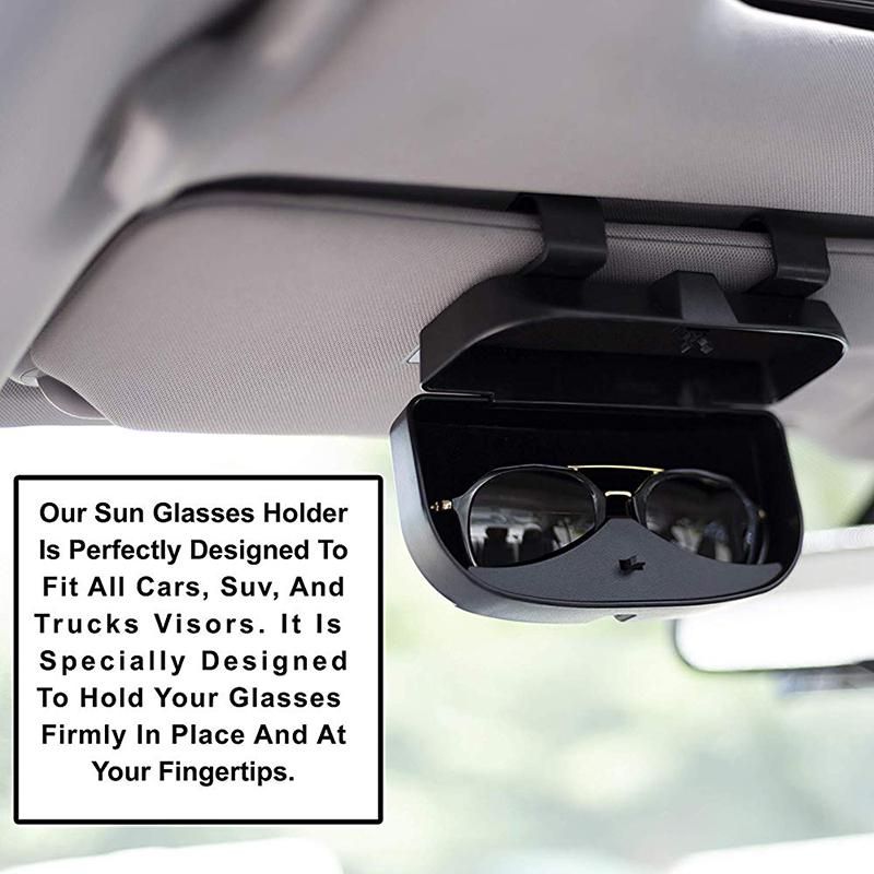 Car Sun Visor Sunglasses Case Holder Eye Glasses Organizer