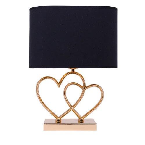 Table Lamp With Double Heart Base