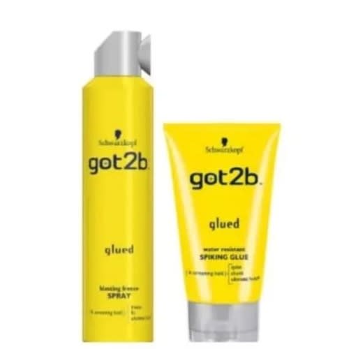 Schwarzkopf Got2b Blasting Freeze Spray - 300ml + Spiking Glue - 150ml