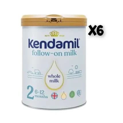 Kendamil Follow-on Milk - Stage 2 - 6-12 Months - 900g X6.