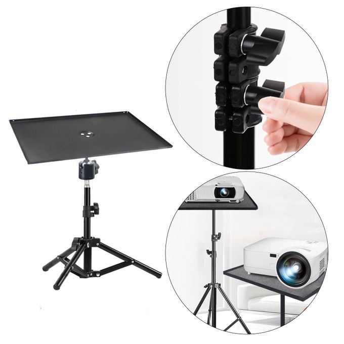 Projector Tripod Stand Foldable Outdoor Indoor 0.6m Holder Tray