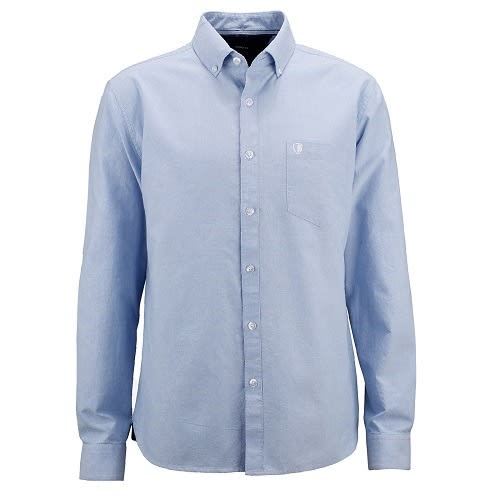 Pure Cotton Oxford Shirt - Plus - Sky Blue