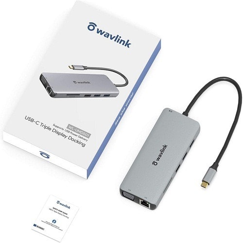 Wavlink 12-in-1 Usb C Hub / Docking Station - Triple Display Type-c Adapter